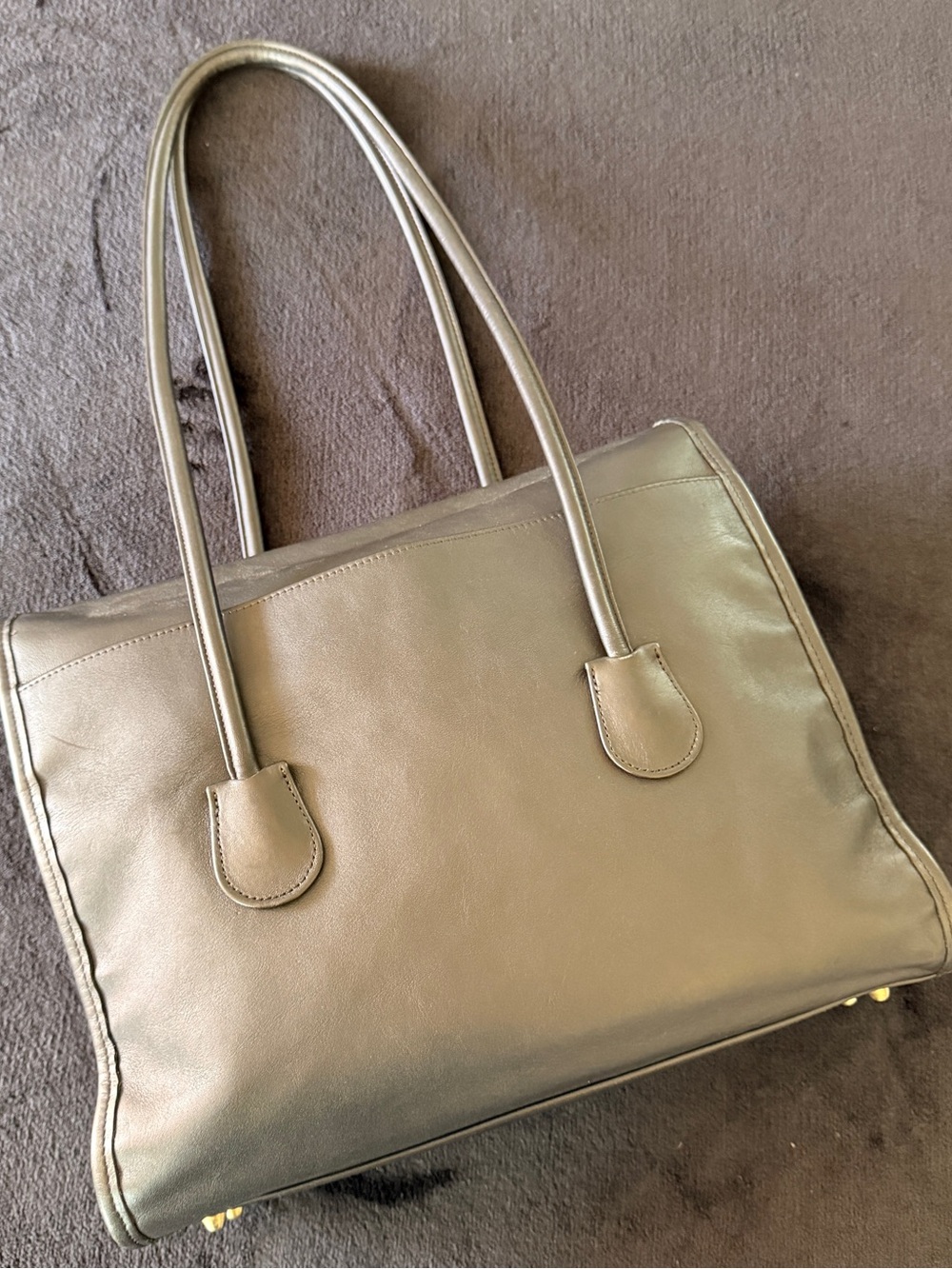 Coach 1995 Vintage Black Leather Flap Shopper Tote - Picture 2 of 11